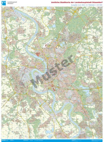 Bild: Amtliche Stadtkarte - Wandkarte